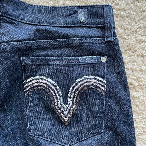 7 Dark Wash Straight Leg Jeans 29 - Picture 10 of 13
